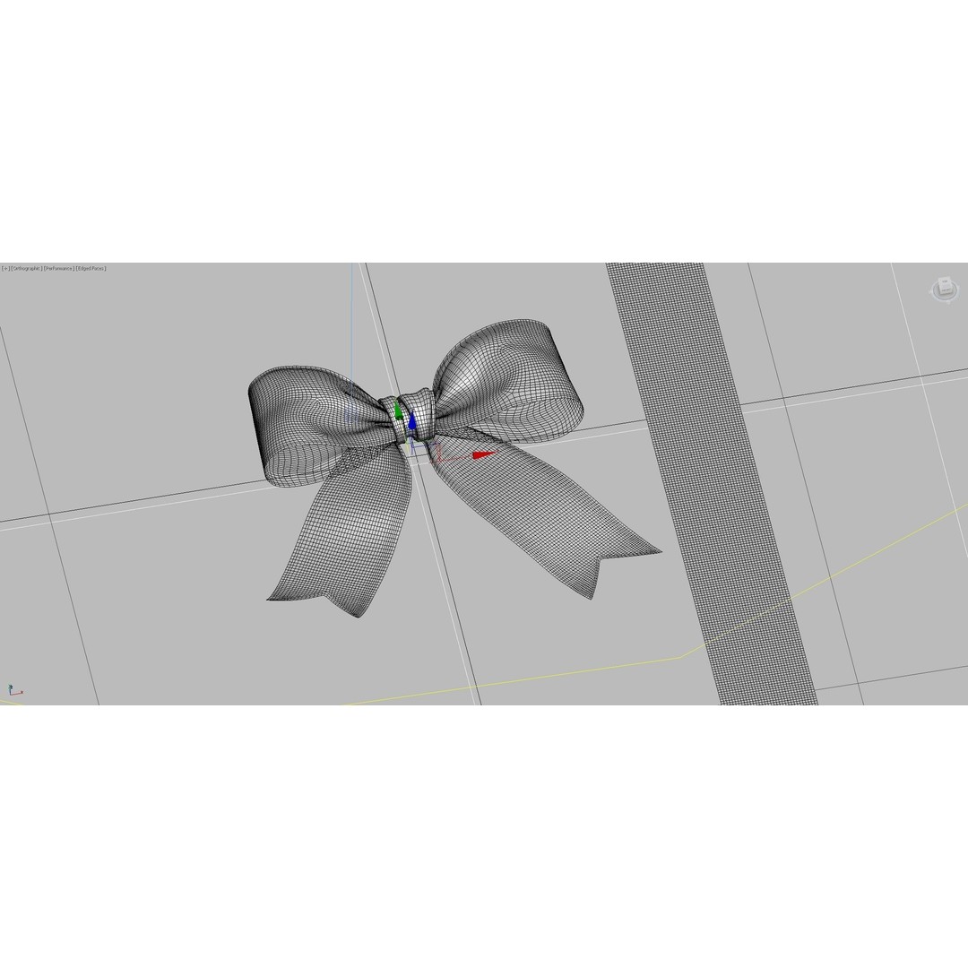 Realistic Gift Bow 3D Model – High Precision PBR Asset, FBX & OBJ - View 5