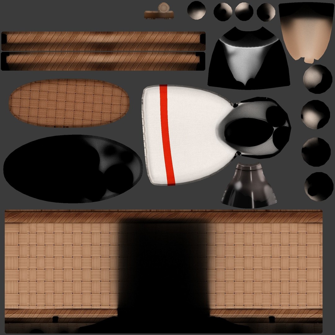 Picnic Hand Bag 3D Model – Low Poly Game Asset, FBX & OBJ Formats - View 11