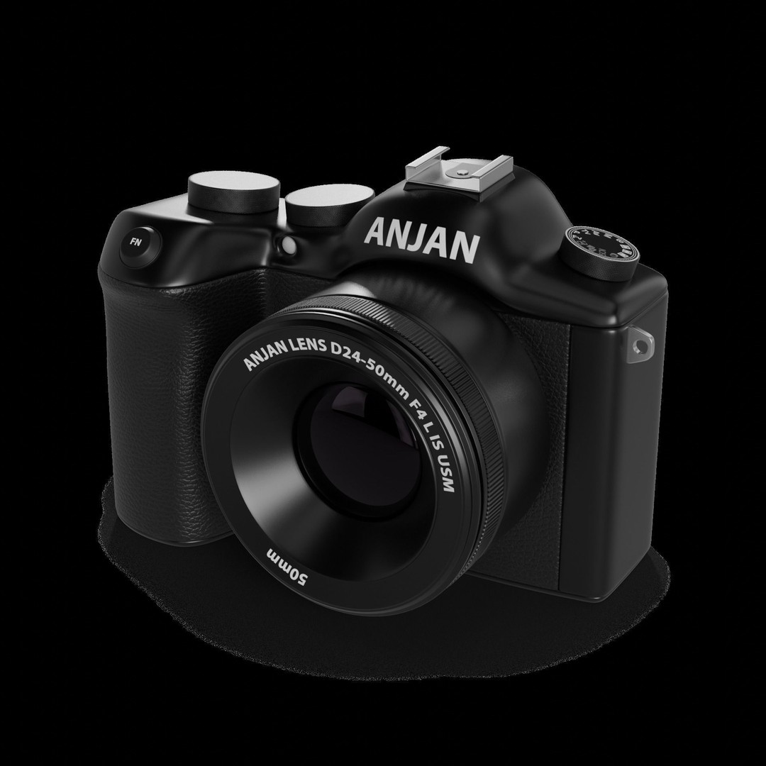 Digital Camera 3D Model – Realistic Low Poly Asset, FBX