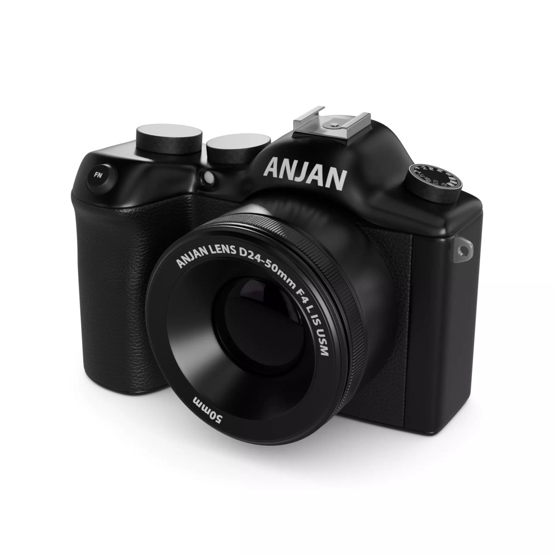 Digital Camera 3D Model – Realistic Low Poly Asset, FBX - View 2