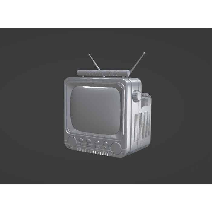 Compact Portable TV 3D Model – Low Poly PBR Game Asset, FBX - View 10