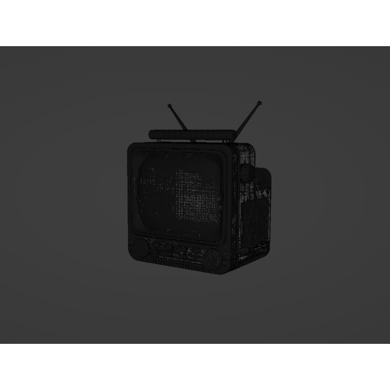 Compact Portable TV 3D Model – Low Poly PBR Game Asset, FBX - View 11