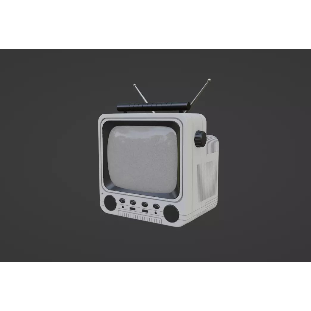 Compact Portable TV 3D Model – Low Poly PBR Game Asset, FBX - View 2
