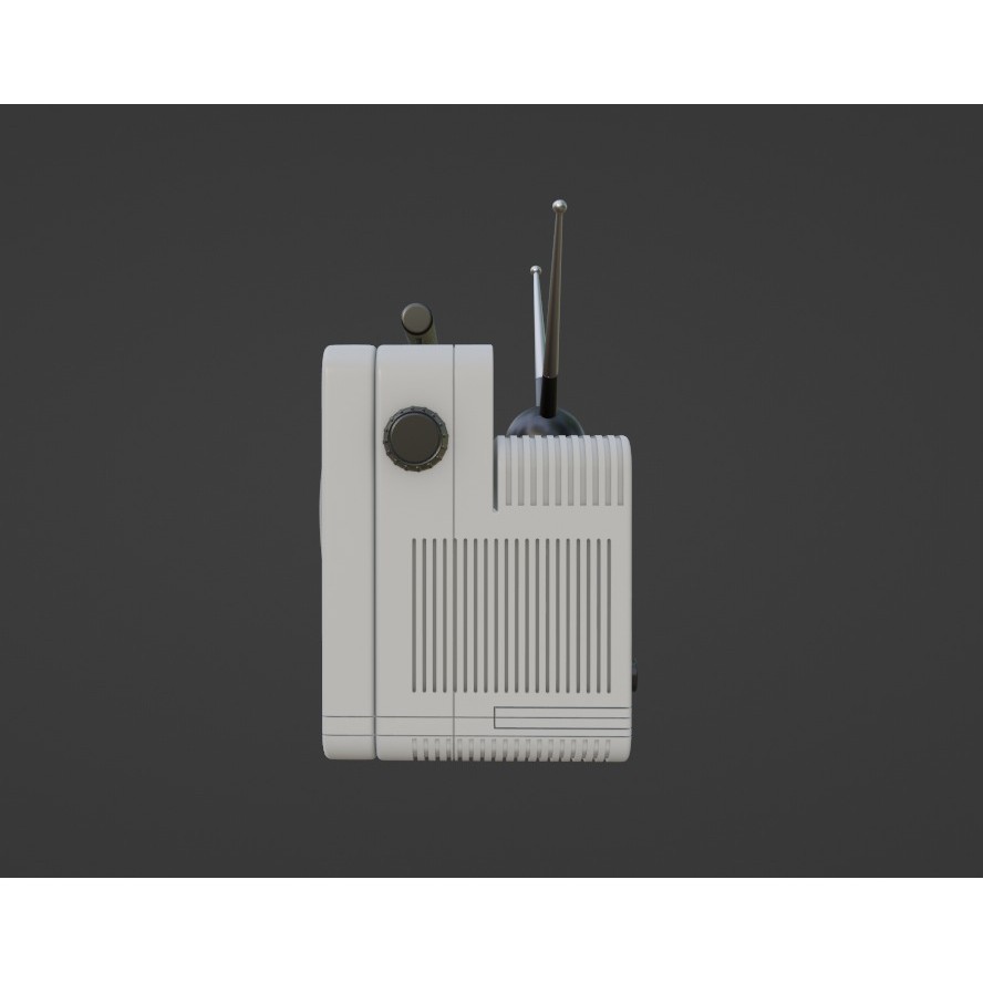 Compact Portable TV 3D Model – Low Poly PBR Game Asset, FBX - View 5