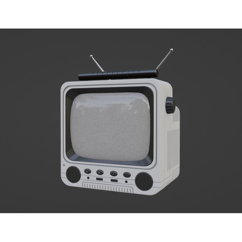 Compact Portable TV 3D Model – Low Poly PBR Game Asset, FBX - View 6