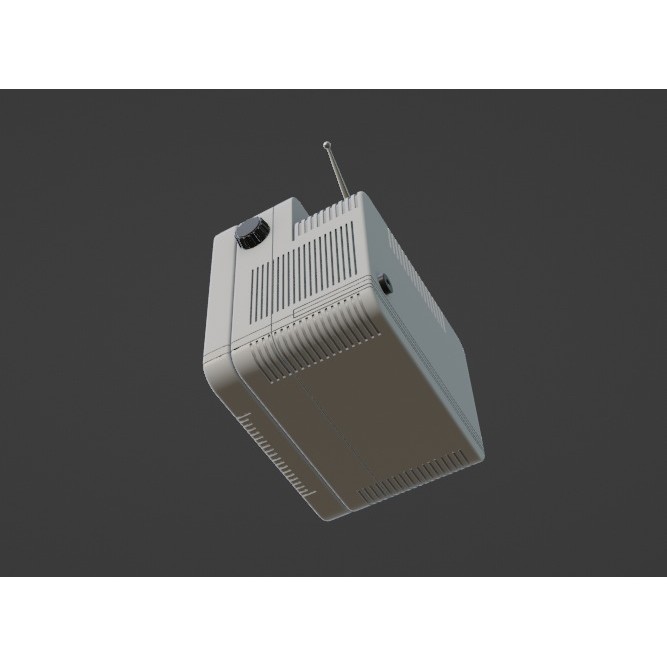 Compact Portable TV 3D Model – Low Poly PBR Game Asset, FBX - View 8