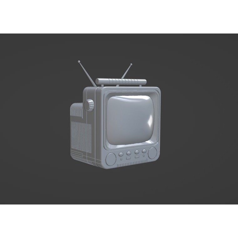 Compact Portable TV 3D Model – Low Poly PBR Game Asset, FBX - View 9