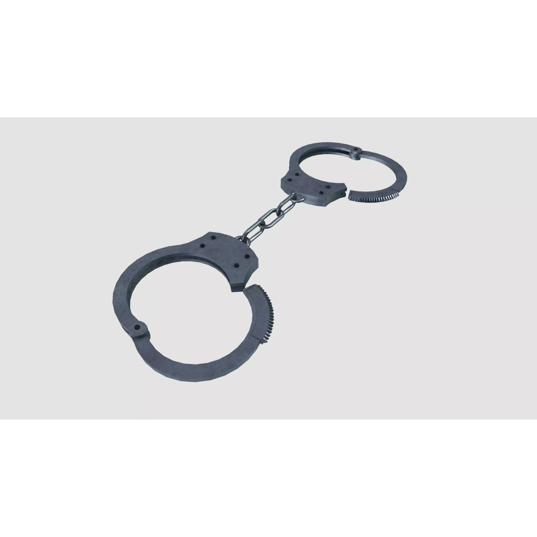 Handcuffs 3D Model – Premium PBR Asset, FBX Format - View 2
