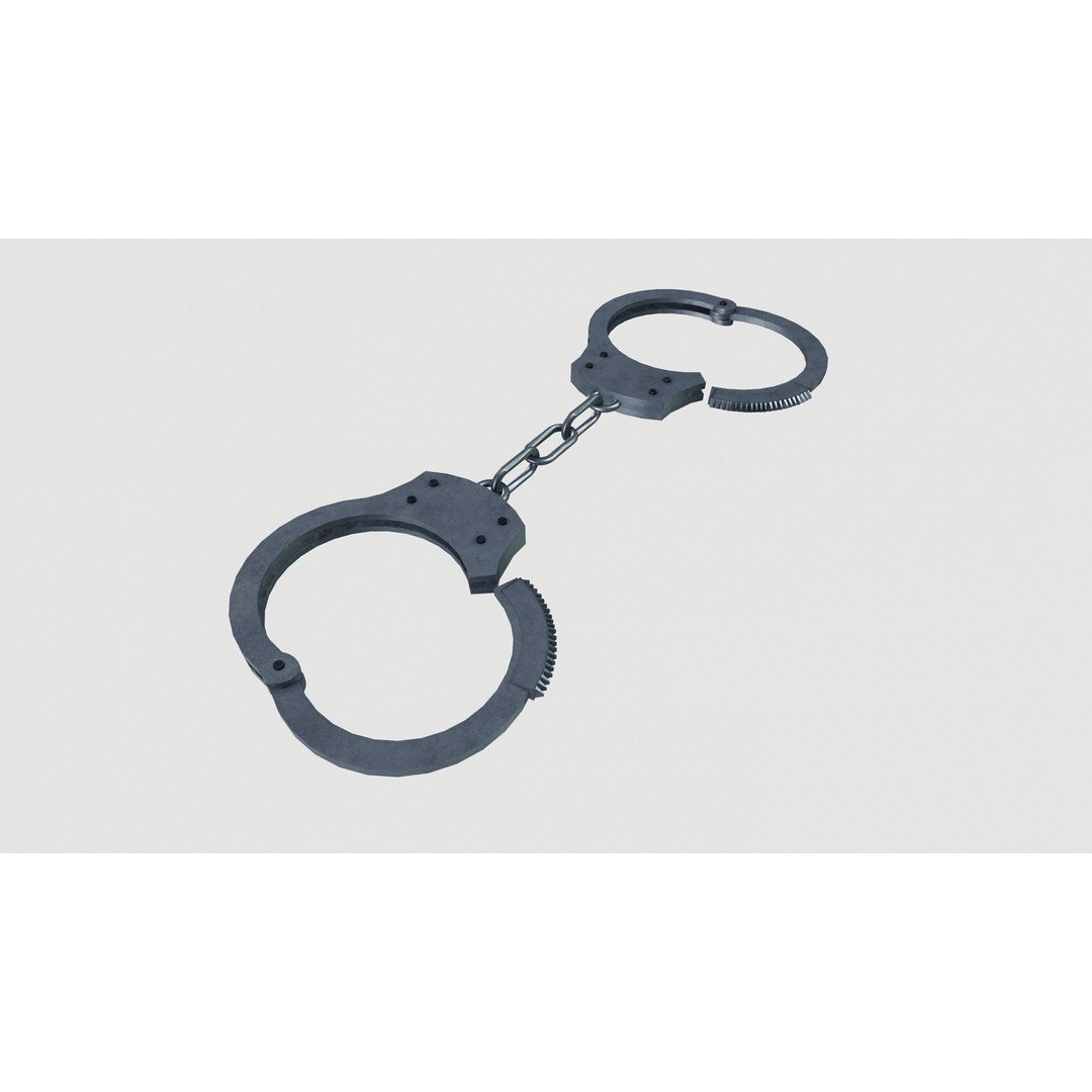 Handcuffs 3D Model – Premium PBR Asset, FBX Format - View 3