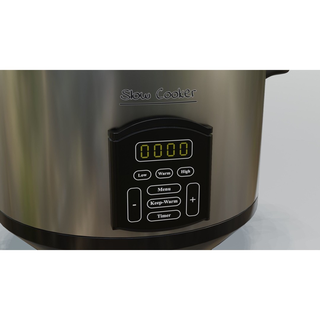 Slow Cooker 3D Model – Low Poly Game Asset, FBX, PBR Textures - View 8