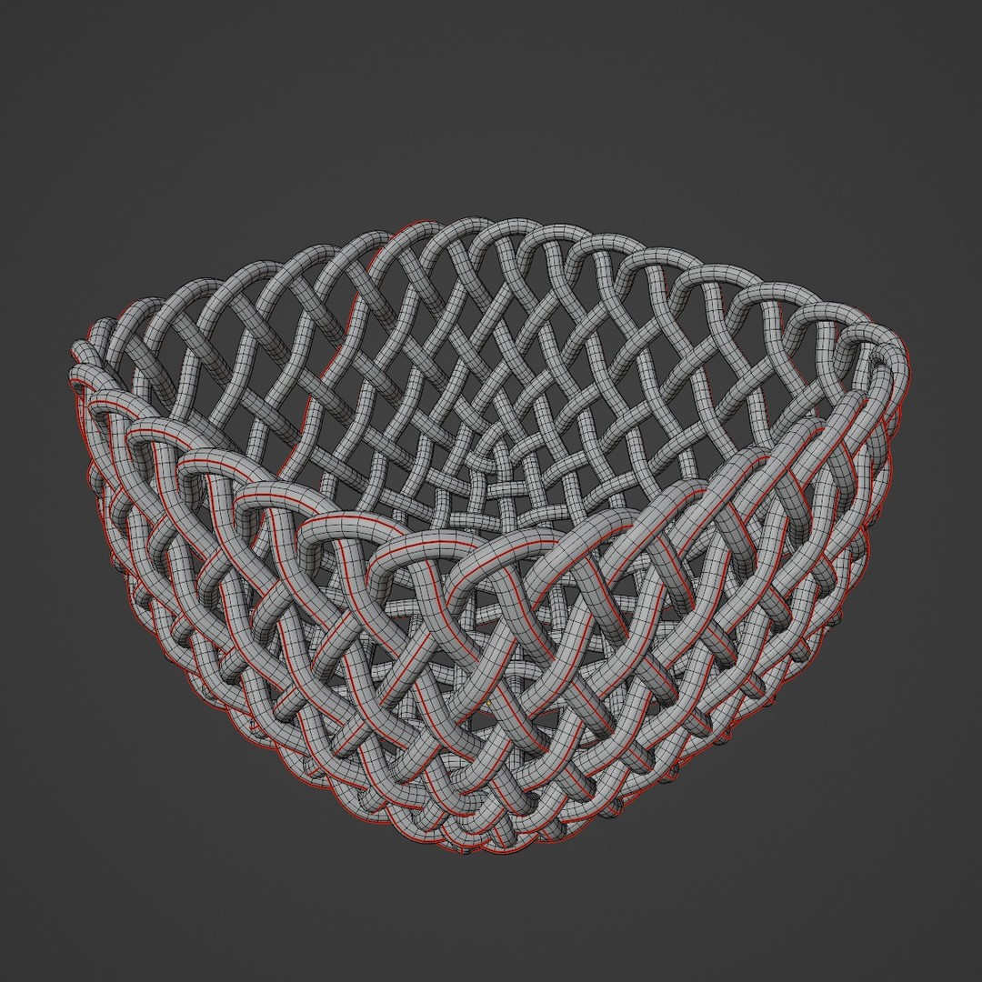 Woven Basket 3D Model – Mid Poly PBR Textured Asset, FBX & OBJ