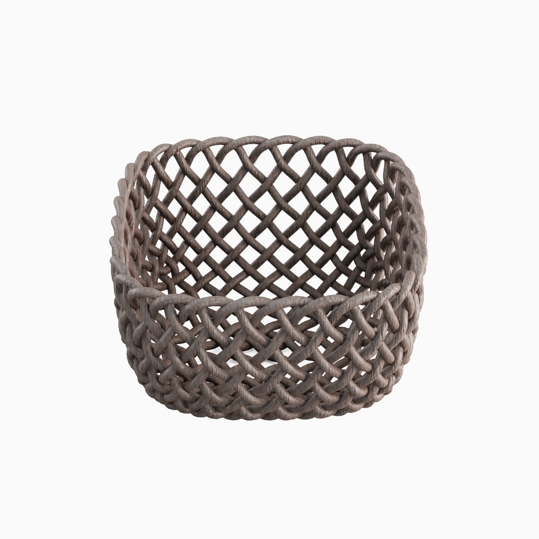 Woven Basket 3D Model – Mid Poly PBR Textured Asset, FBX & OBJ - View 6