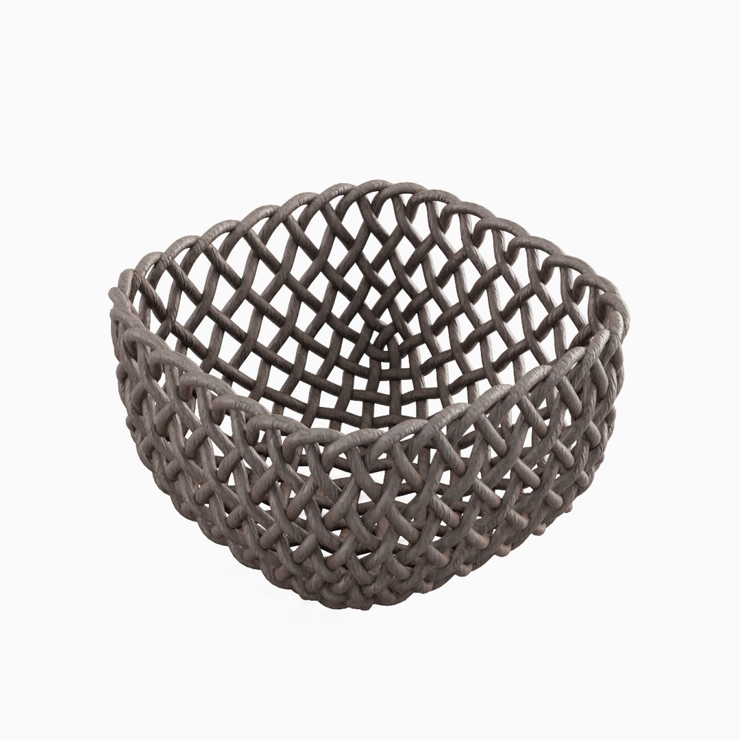 Woven Basket 3D Model – Mid Poly PBR Textured Asset, FBX & OBJ - View 7