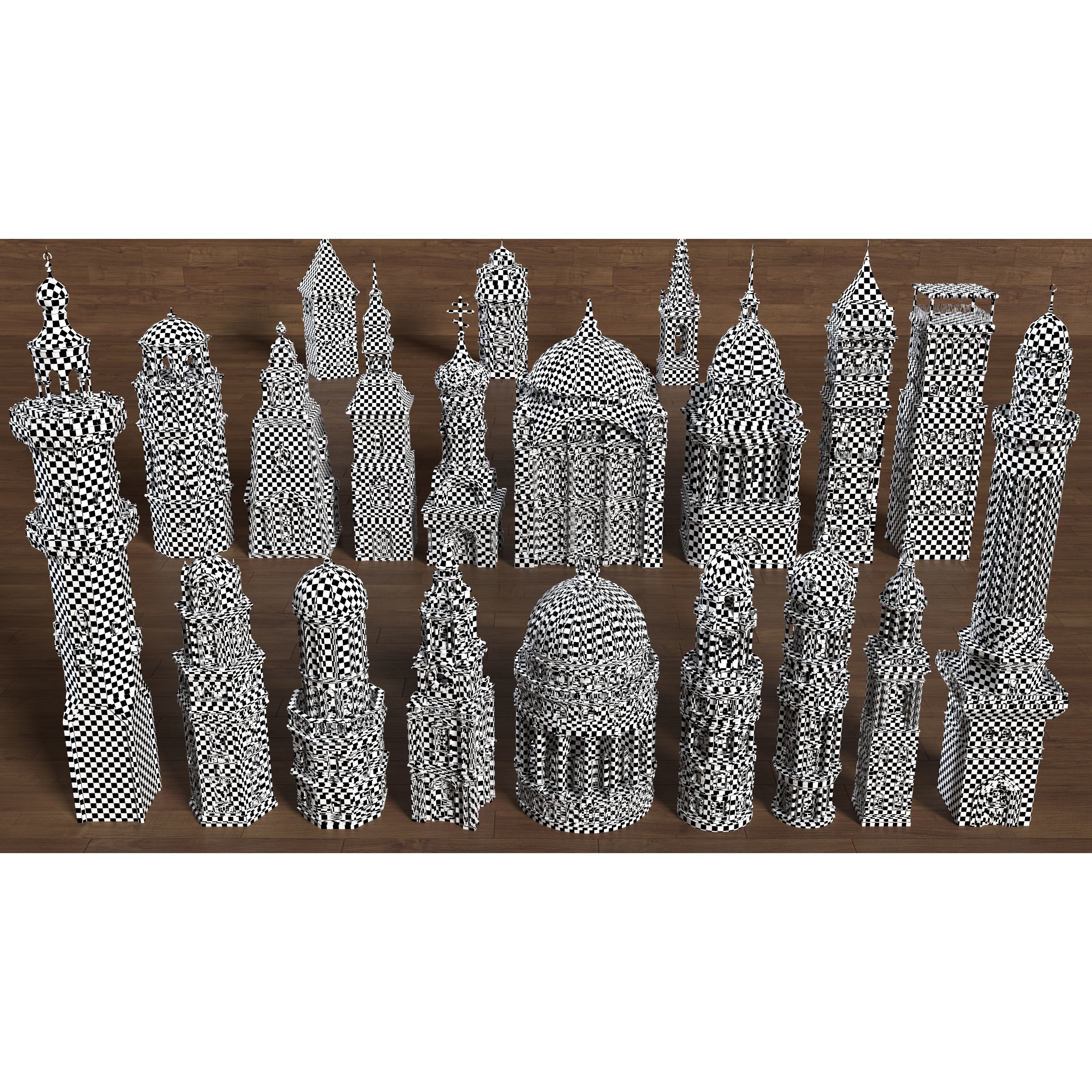 Building Towers Collection 2 - Low-Poly Game-Ready 3D Model - View 5