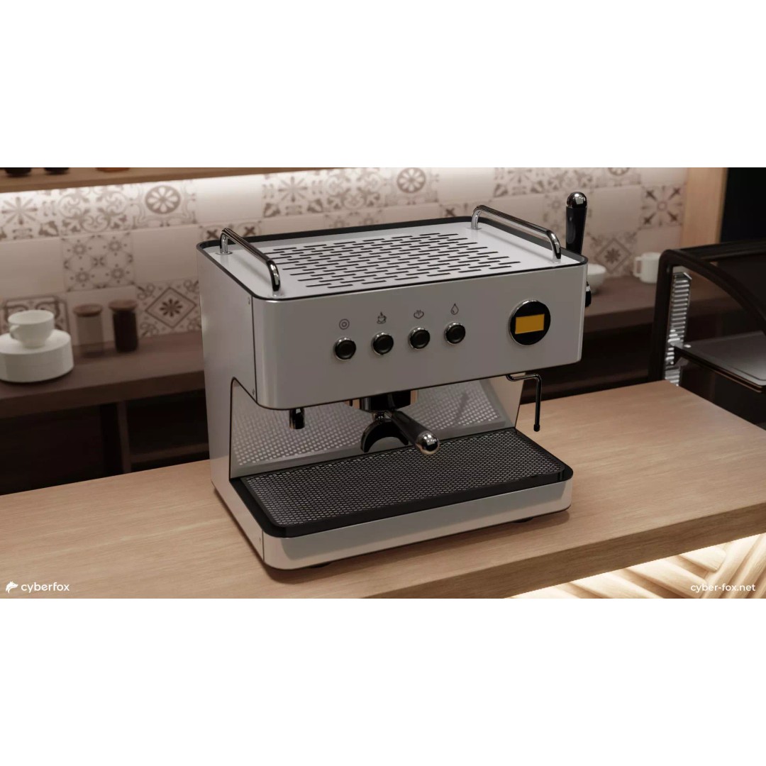 Coffee Machine 3D Model – Low Poly Kitchenware, Game Ready, FBX - View 2