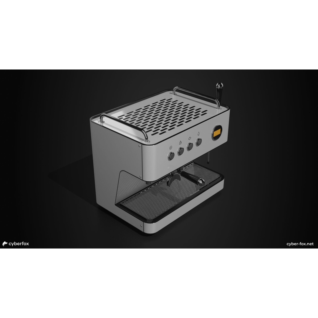 Coffee Machine 3D Model – Low Poly Kitchenware, Game Ready, FBX - View 5