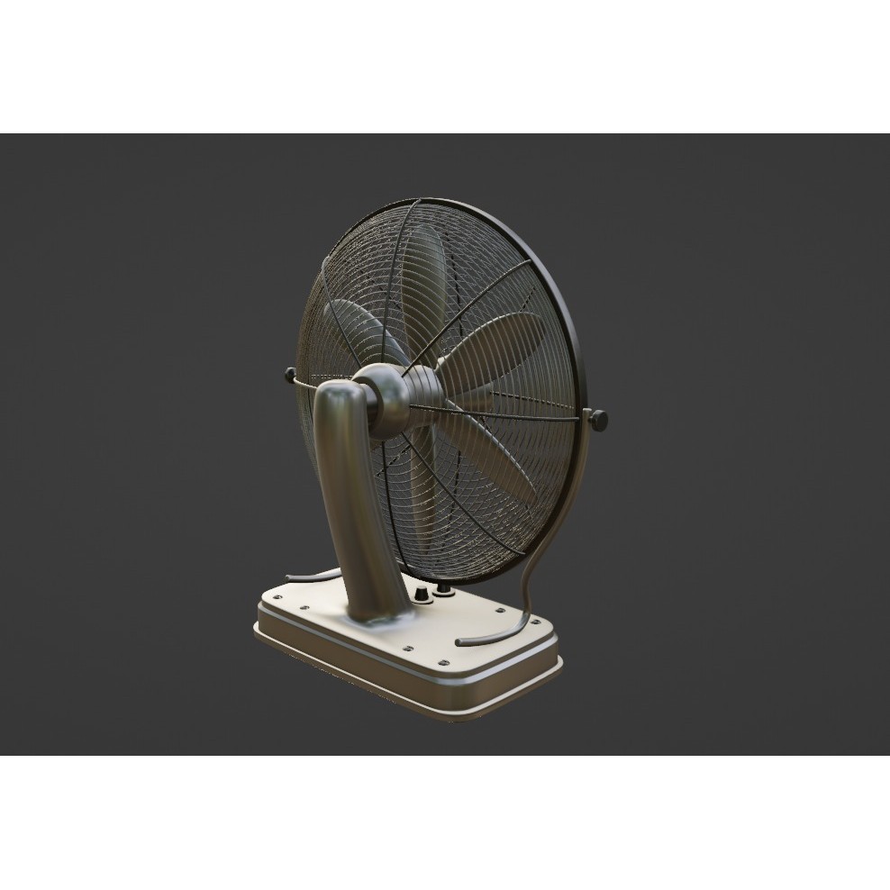 Floor Fan 3D Model – Industrial Design, PBR Textures, FBX - View 4