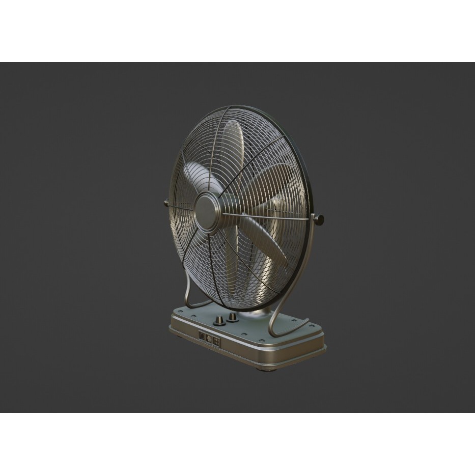 Floor Fan 3D Model – Industrial Design, PBR Textures, FBX - View 6