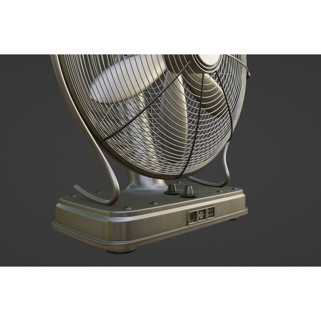 Floor Fan 3D Model – Industrial Design, PBR Textures, FBX - View 7
