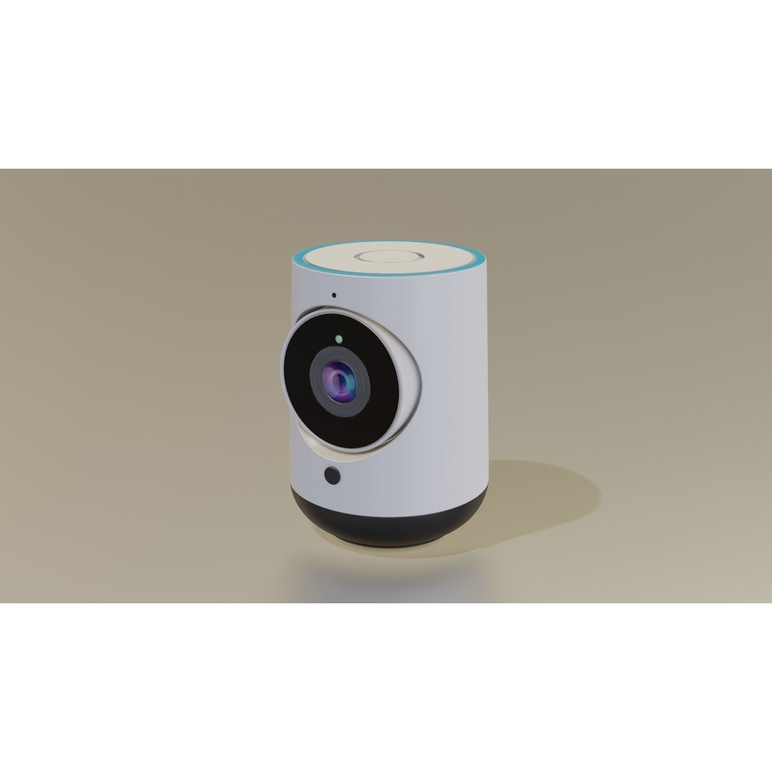 Smart Home Security Camera 3D Model – Low Poly PBR Game Asset, FBX - View 3