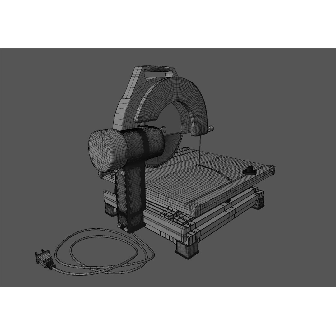 Band Saw 3D Model – Realistic PBR Textured Asset for Blender