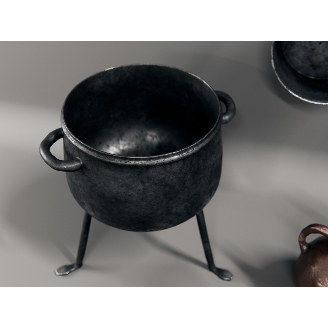 Medieval Kitchen and Dining Tools 3D Model – PBR Asset Pack, Blender, FBX - View 14