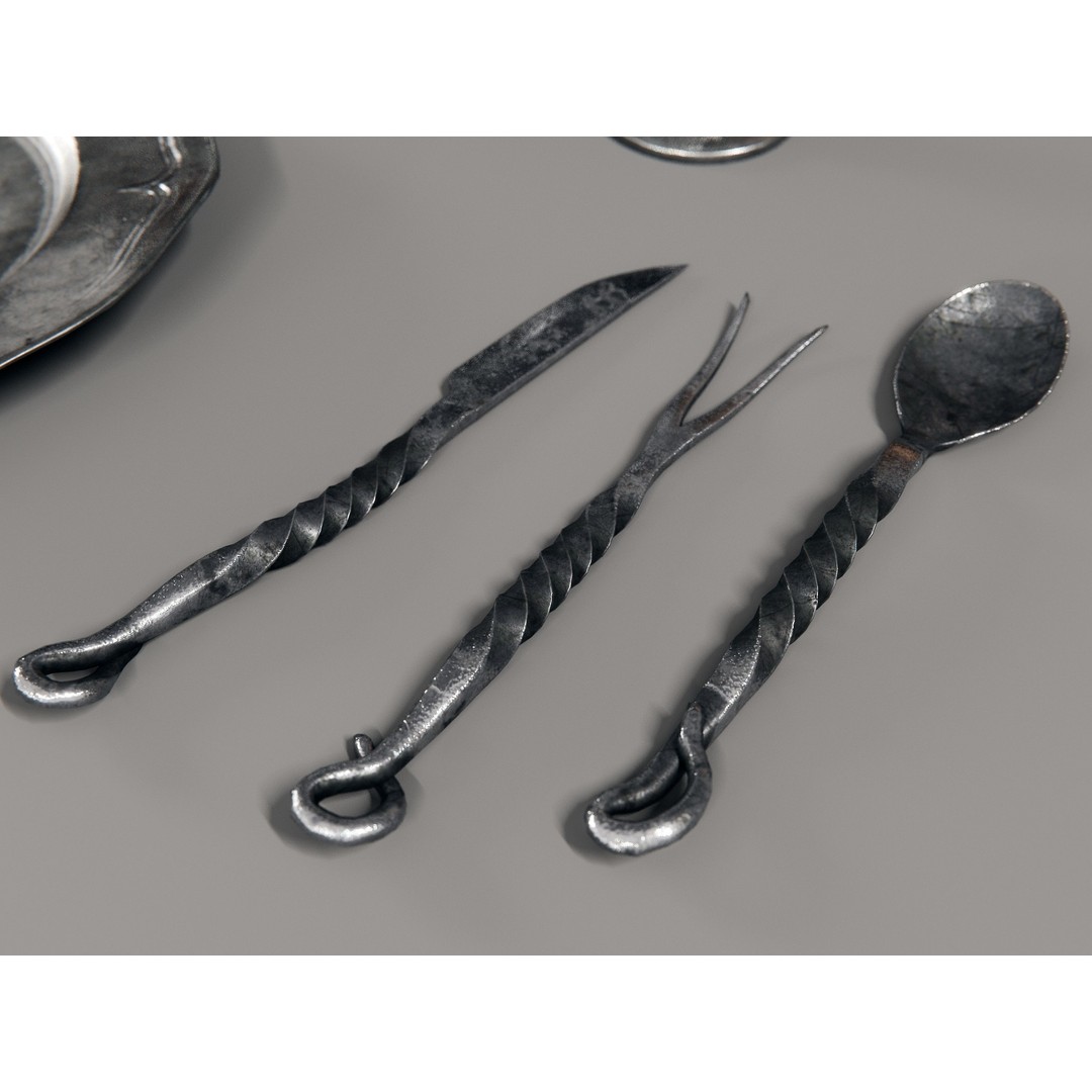 Medieval Kitchen and Dining Tools 3D Model – PBR Asset Pack, Blender, FBX - View 16