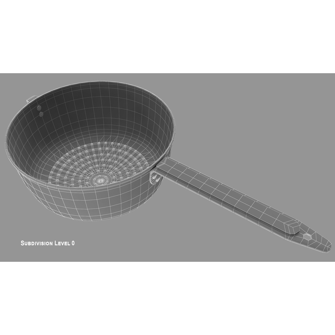 Colander 3D Model – Vintage Kitchenware Strainer, FBX & OBJ Formats - View 11