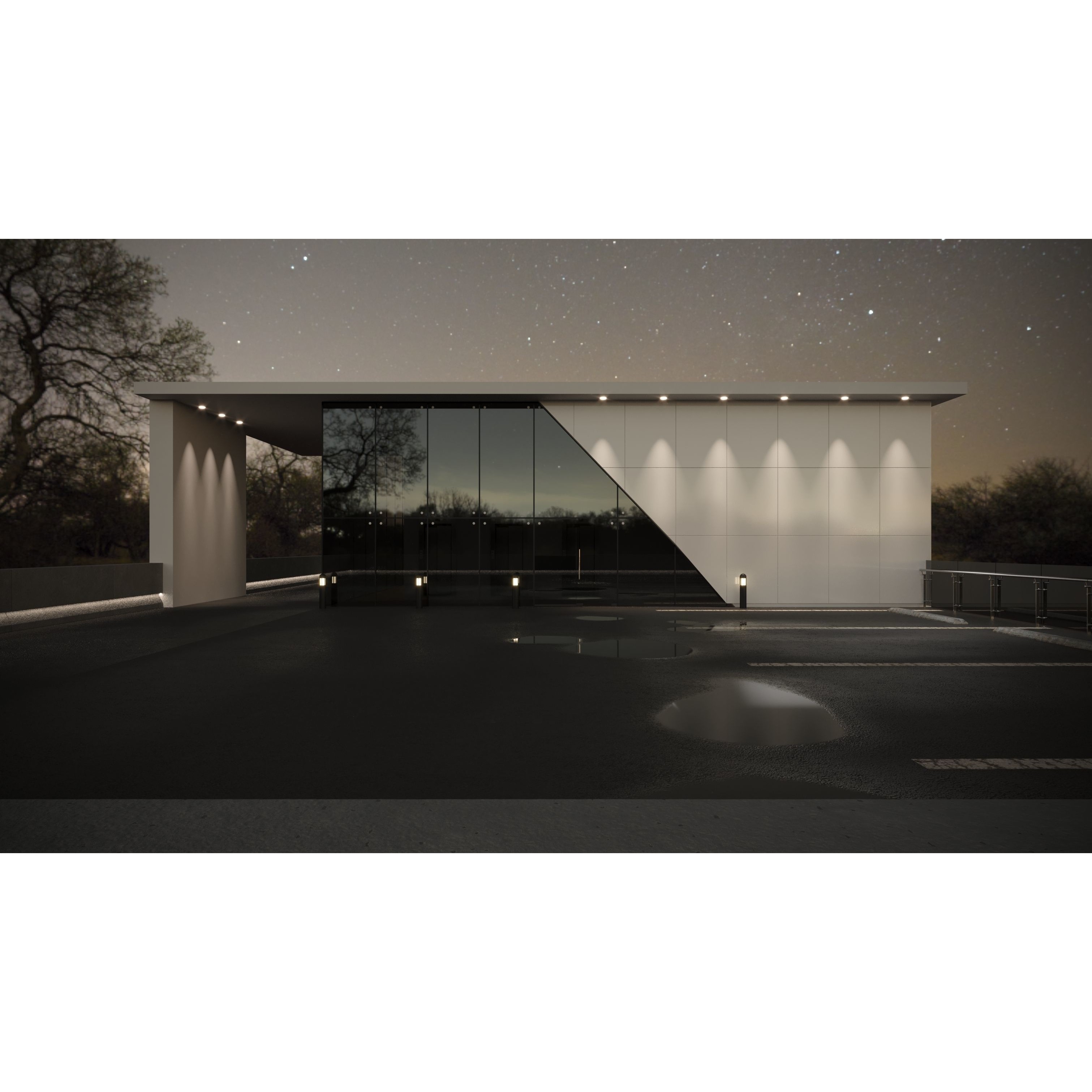 Car Render Scene - Low-Poly Game-Ready 3D Model - View 10