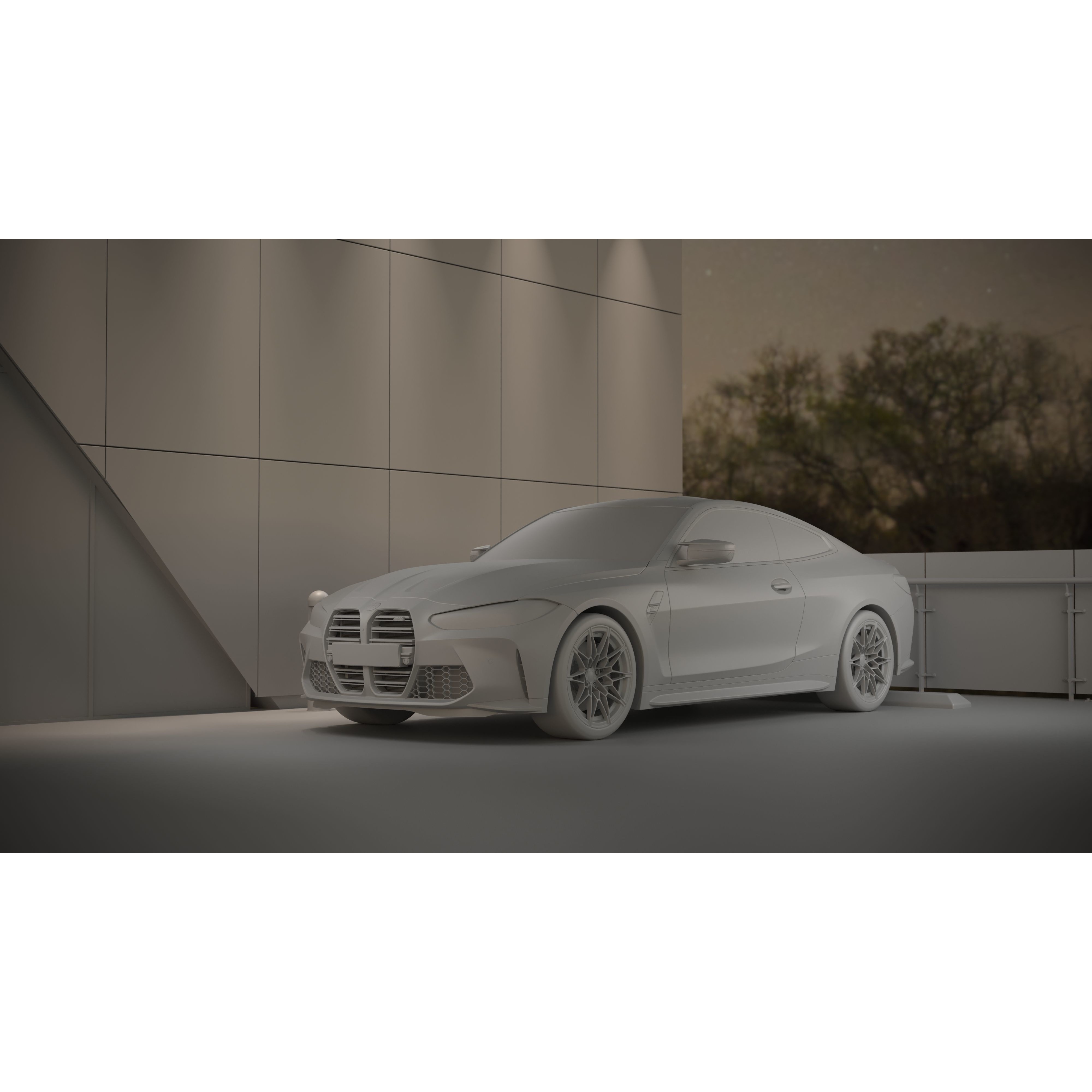 Car Render Scene - Low-Poly Game-Ready 3D Model - View 13