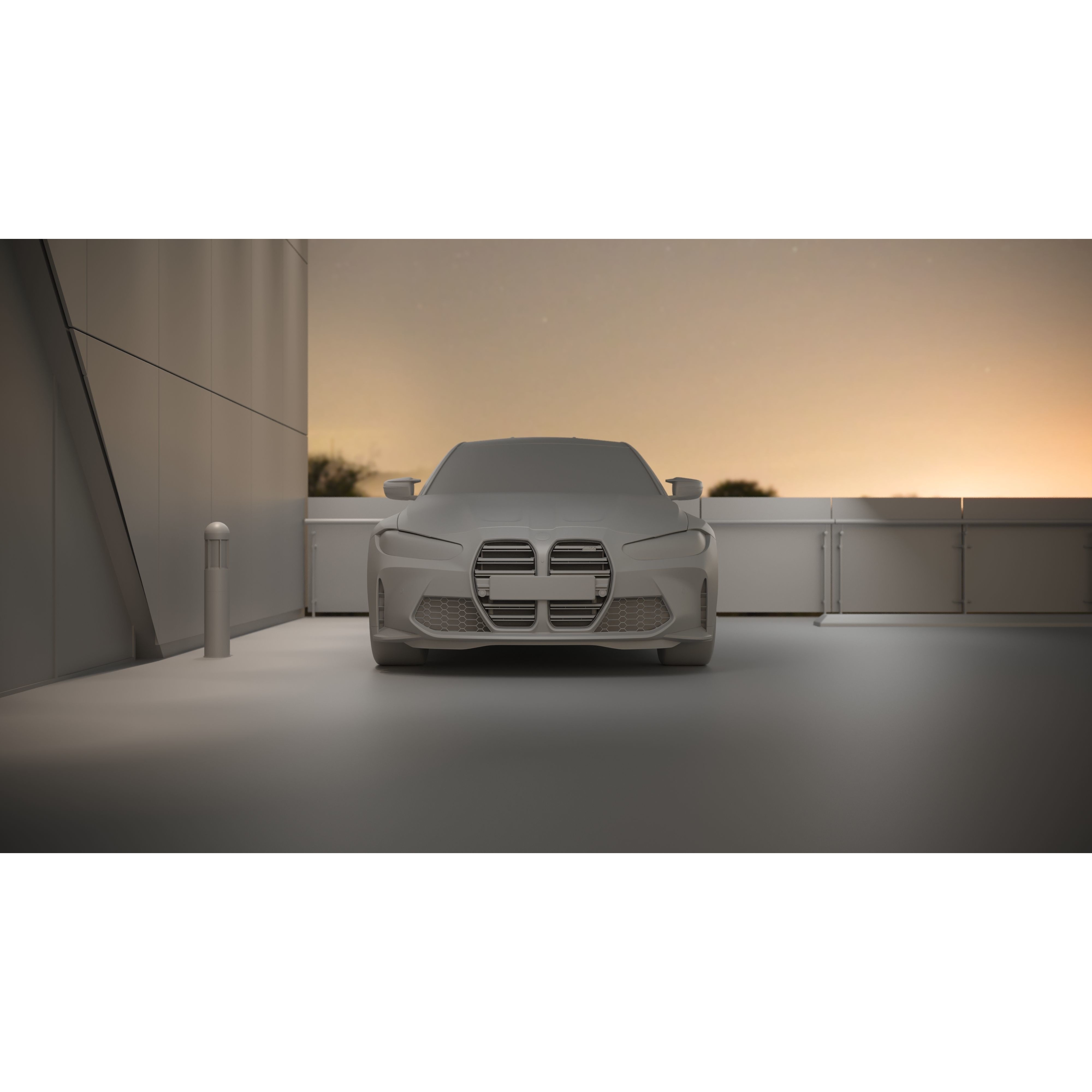 Car Render Scene - Low-Poly Game-Ready 3D Model - View 15