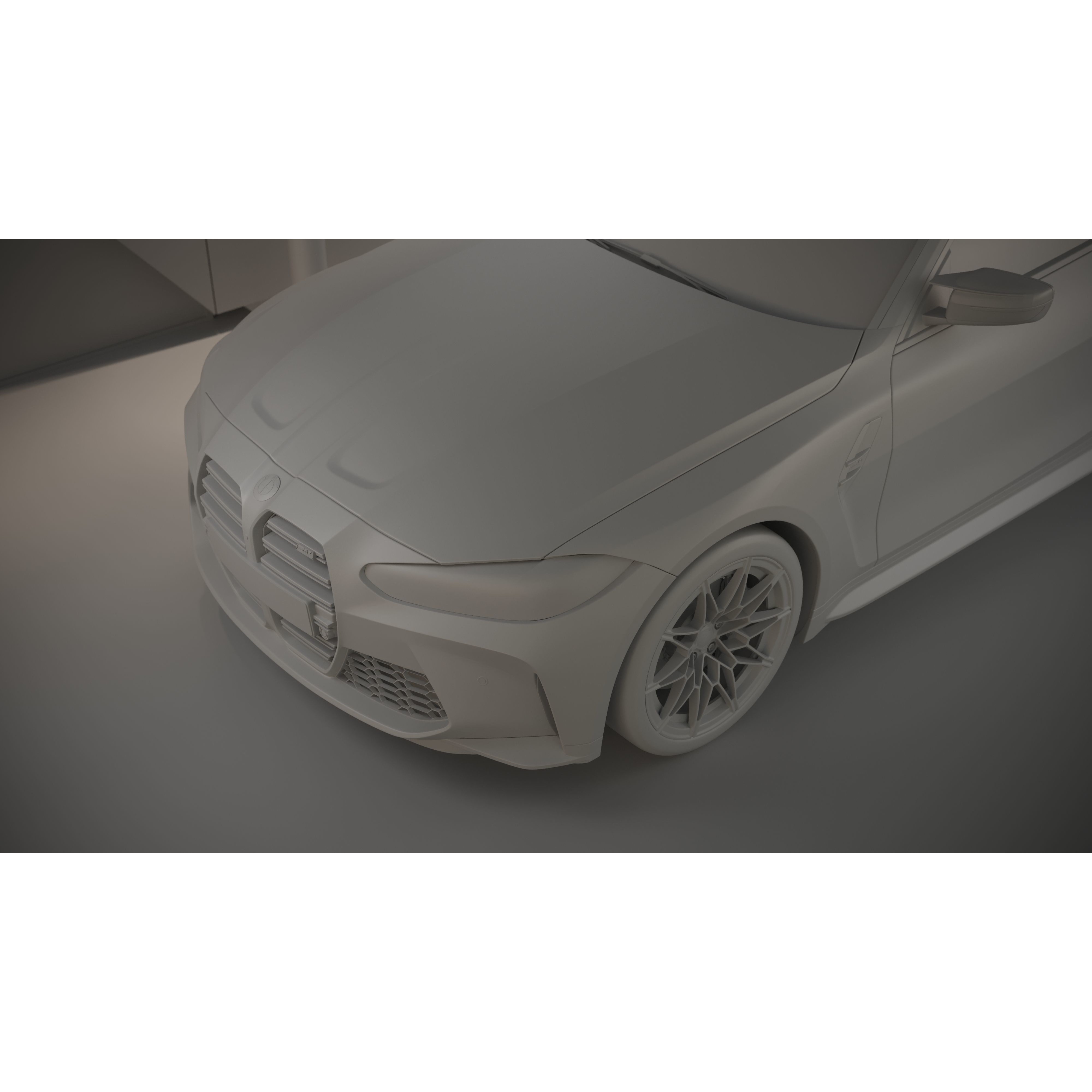 Car Render Scene - Low-Poly Game-Ready 3D Model - View 17