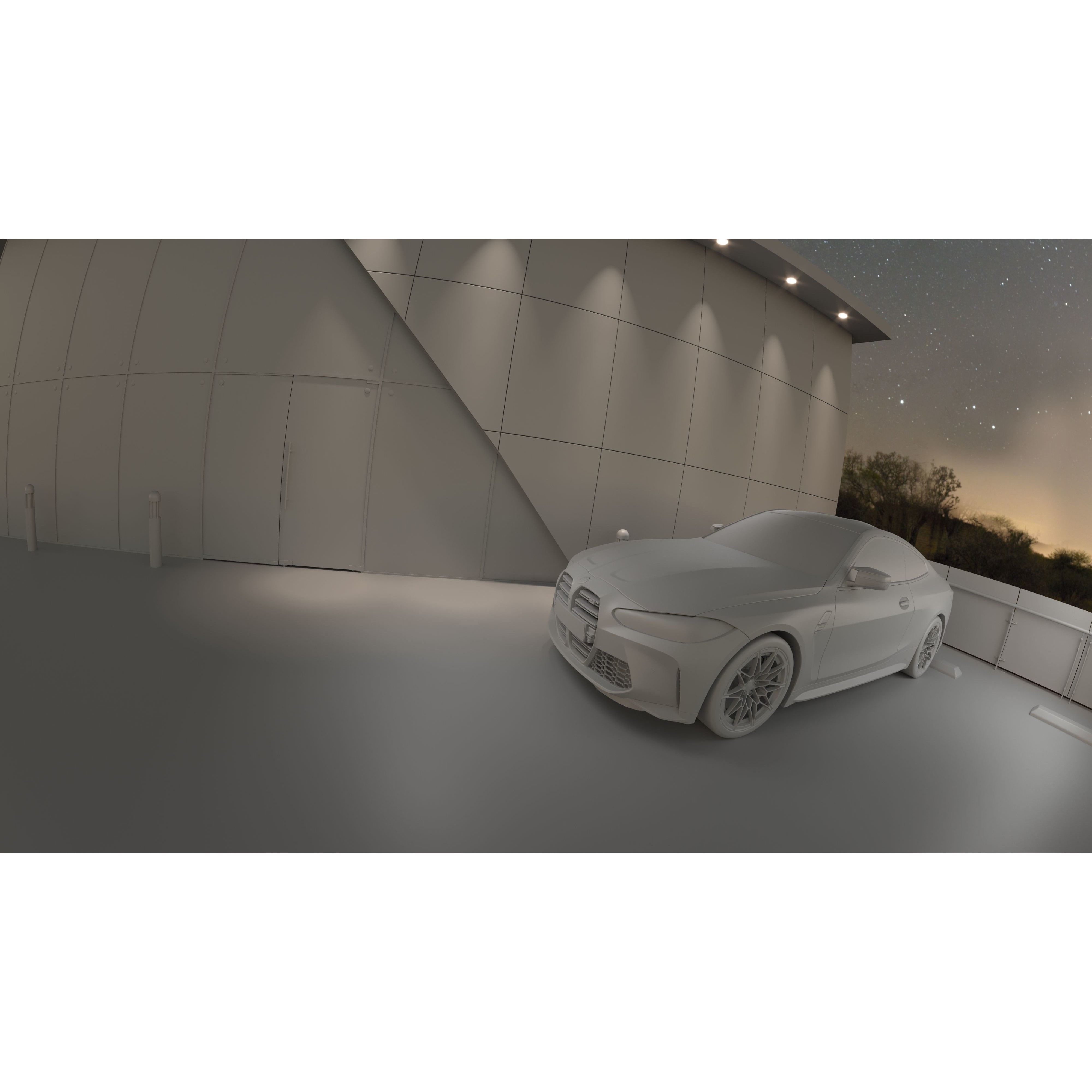 Car Render Scene - Low-Poly Game-Ready 3D Model - View 18