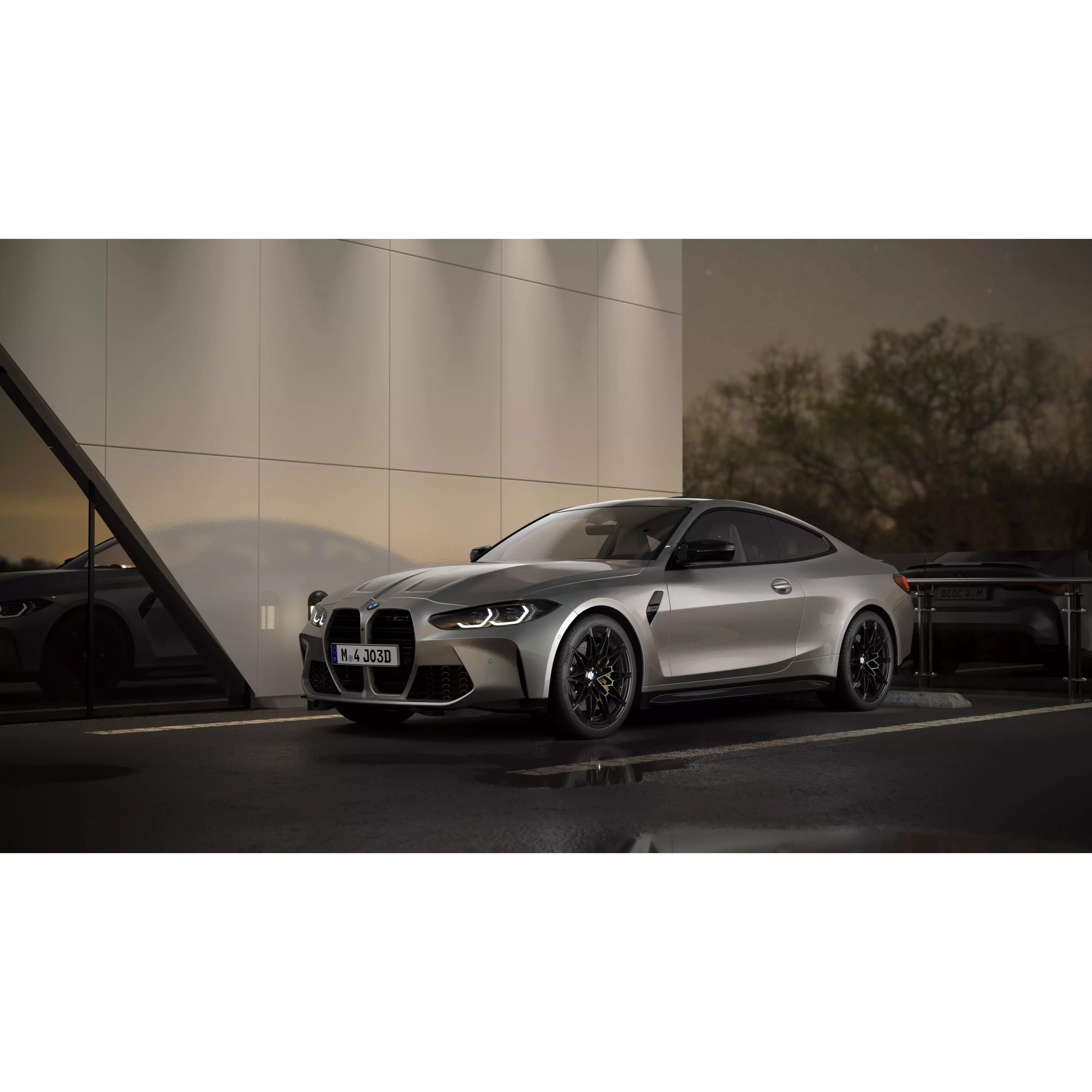 Car Render Scene - Low-Poly Game-Ready 3D Model - View 2