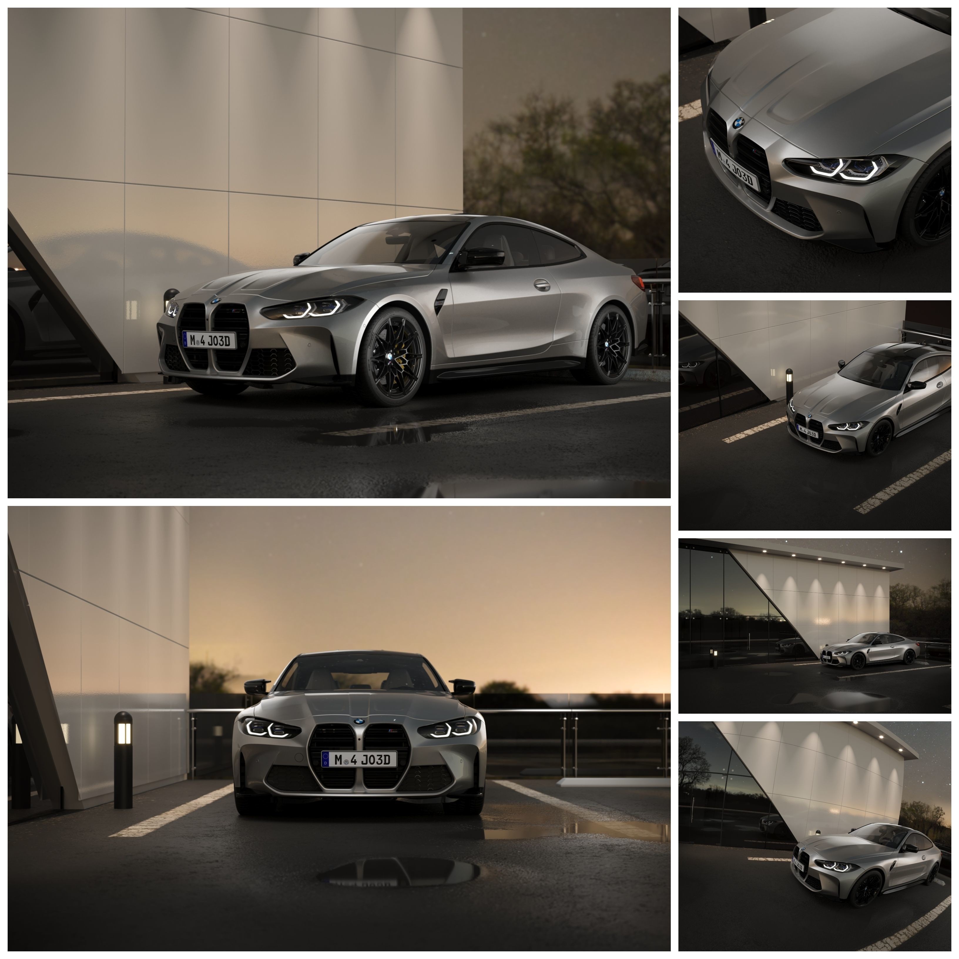 Car Render Scene - Low-Poly Game-Ready 3D Model - View 4