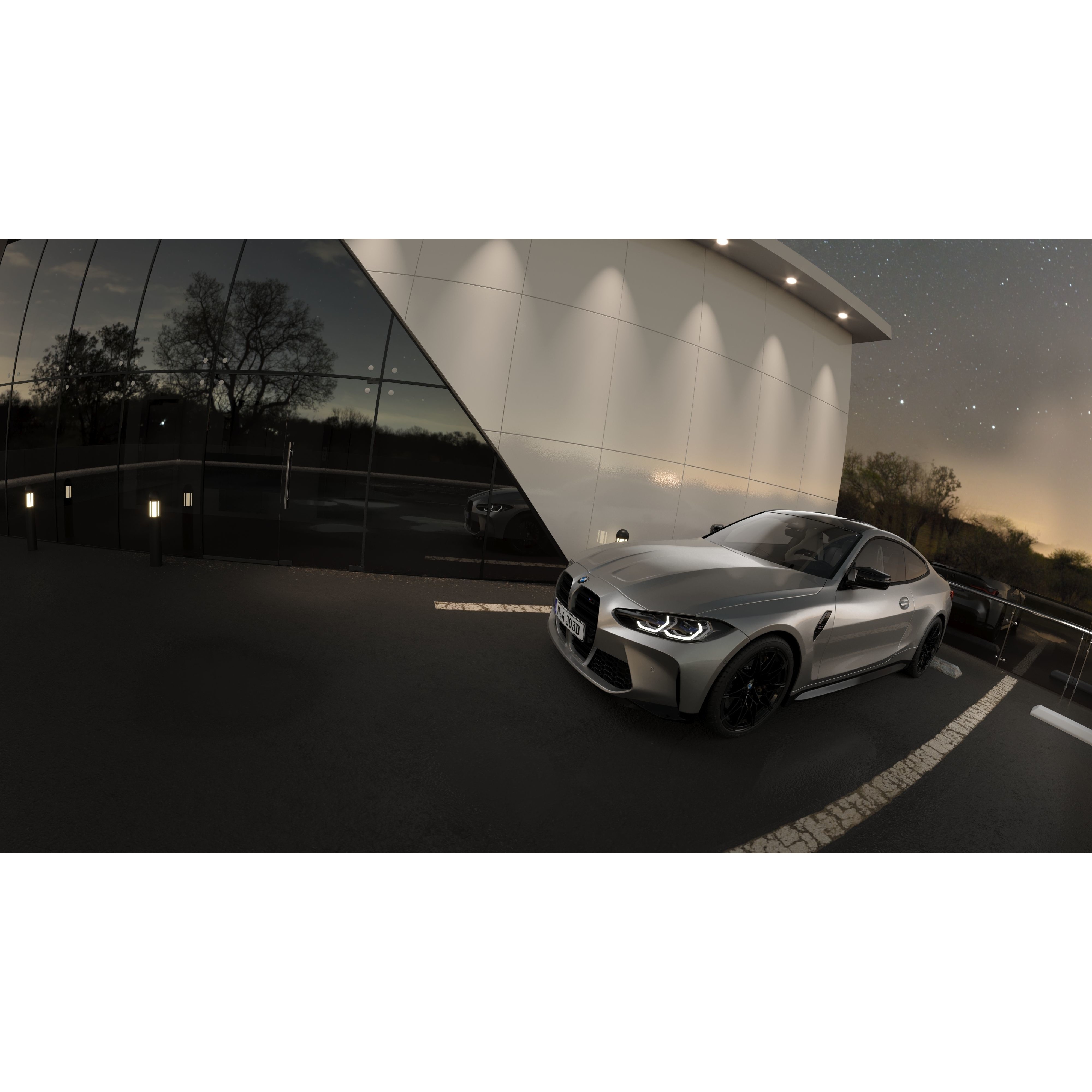 Car Render Scene - Low-Poly Game-Ready 3D Model - View 8