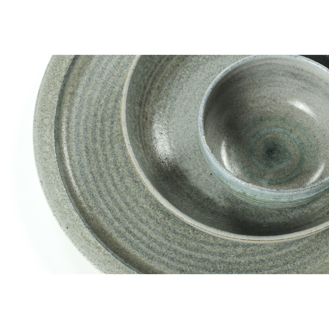 Ceramic Set 3D Model – Handmade Green Grey Kitchenware, FBX, OBJ - View 4