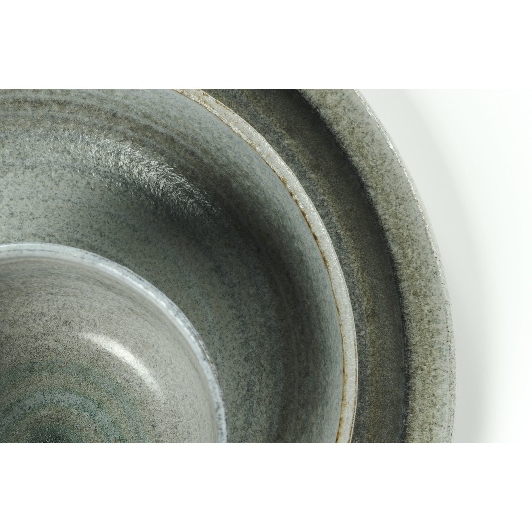 Ceramic Set 3D Model – Handmade Green Grey Kitchenware, FBX, OBJ - View 8