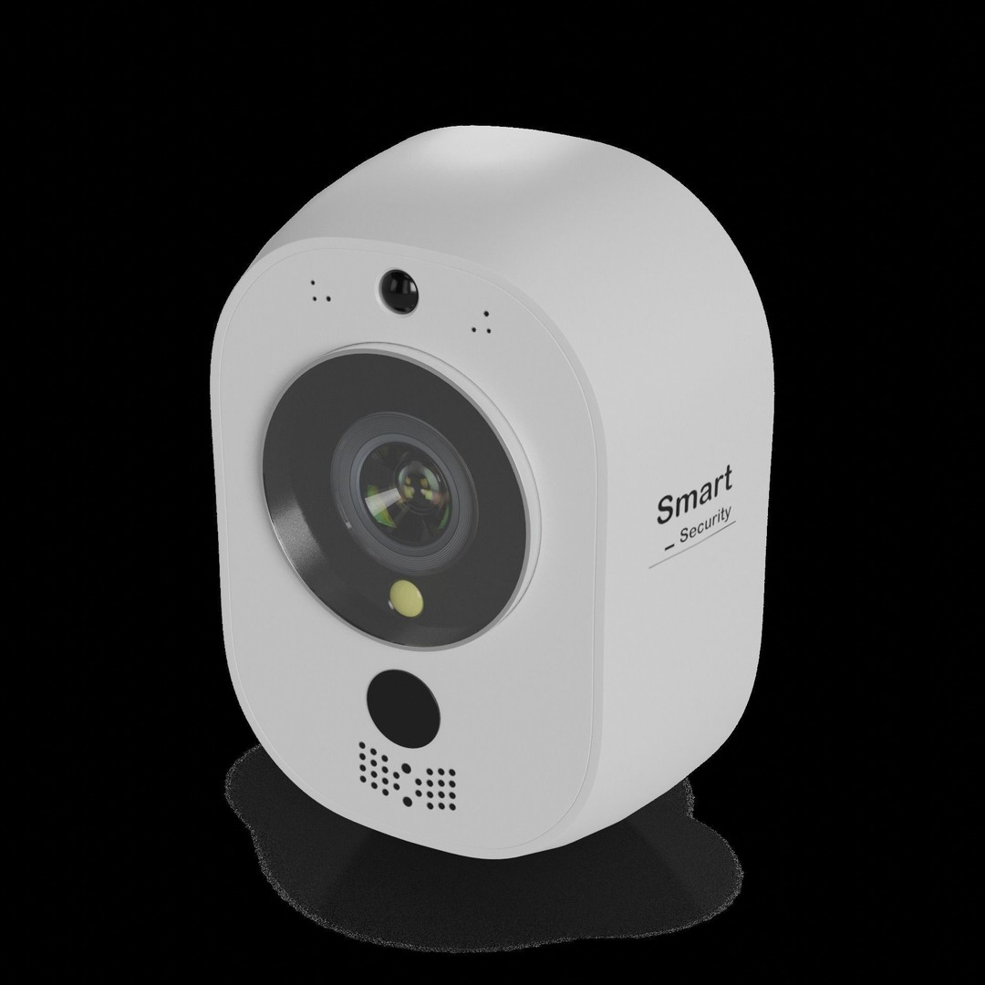 Smart Home Security Camera 3D Model – Low Poly Game Asset, FBX