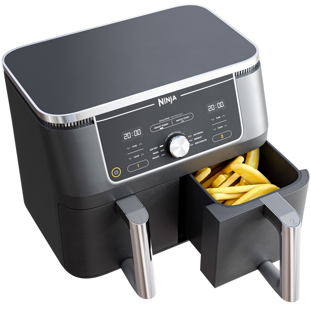 Ninja Air Fryer 3D Model – Realistic Kitchen Appliance, PBR Textures - View 13