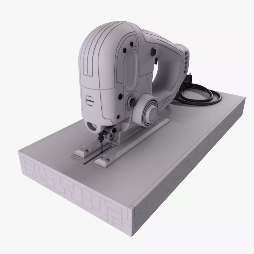 Jigsaw 3D Model – Futuristic Design with PBR Textures, Blender & FBX - View 2