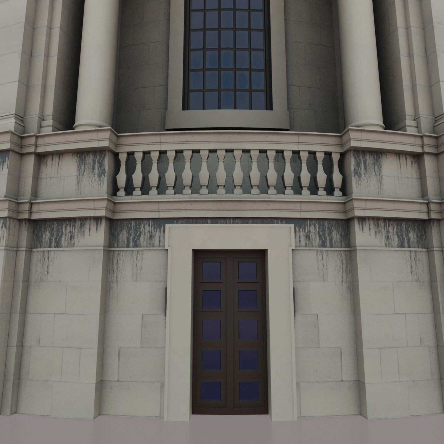 Classic Chapel with Dome - Low-Poly Game-Ready 3D Model - View 10