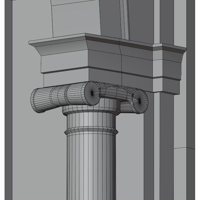 Classic Chapel with Dome - Low-Poly Game-Ready 3D Model - View 18