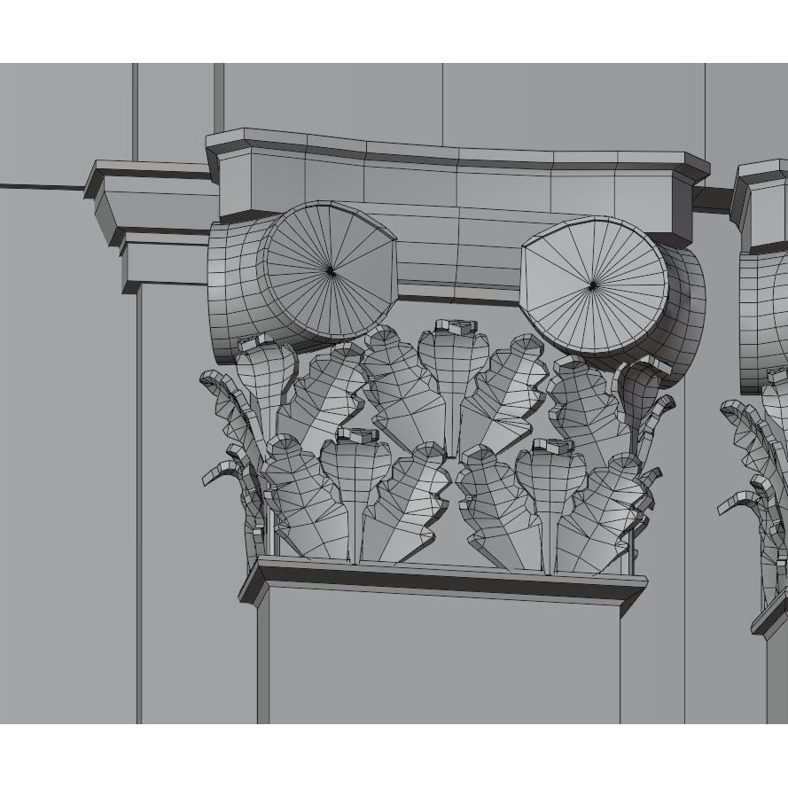 Classic Chapel with Dome - Low-Poly Game-Ready 3D Model - View 19