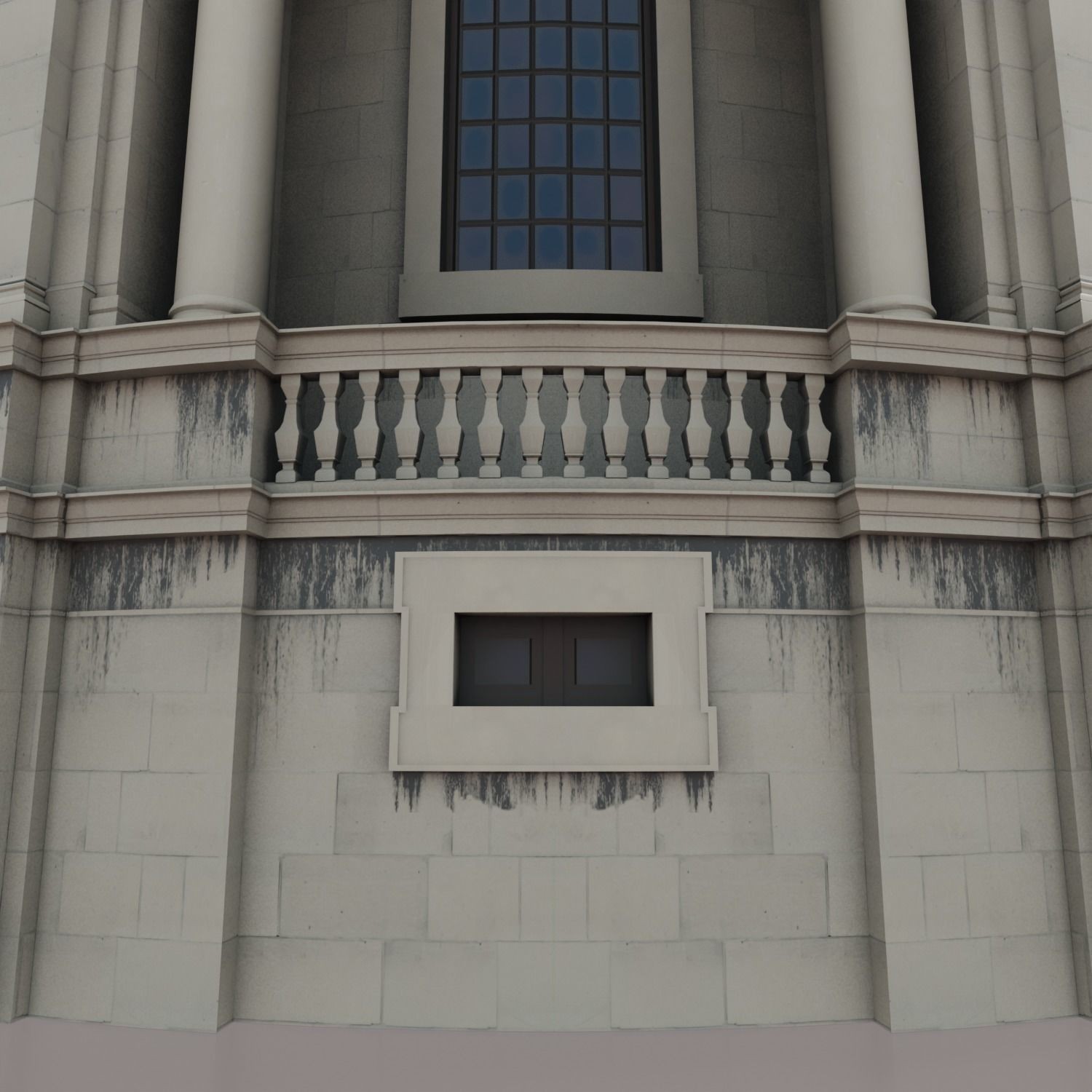Classic Chapel with Dome - Low-Poly Game-Ready 3D Model - View 9