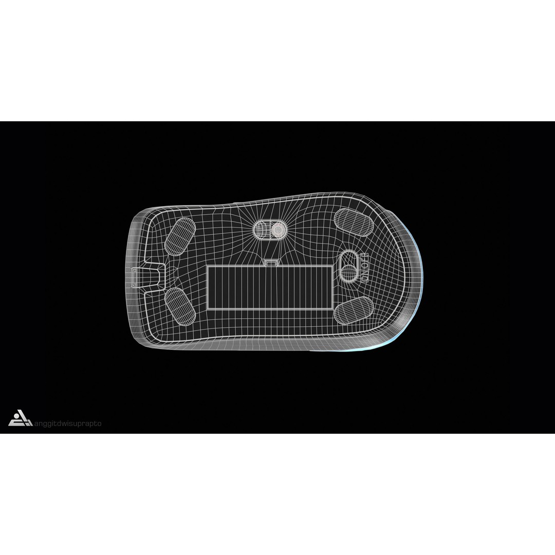 Wireless Mouse 3D Model – Low Poly Ergonomic Design, FBX