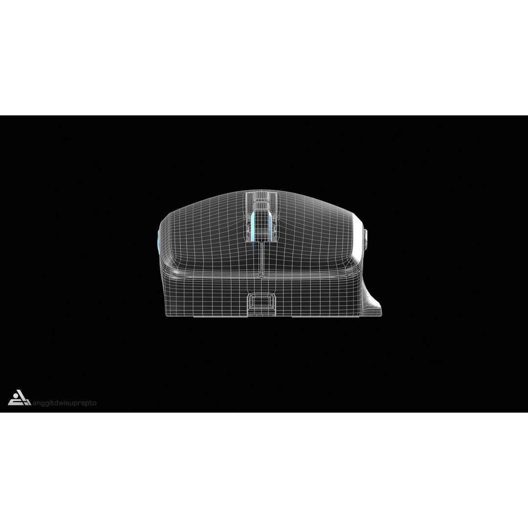 Wireless Mouse 3D Model – Low Poly Ergonomic Design, FBX - View 18