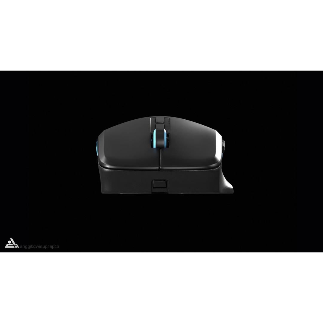 Wireless Mouse 3D Model – Low Poly Ergonomic Design, FBX - View 21