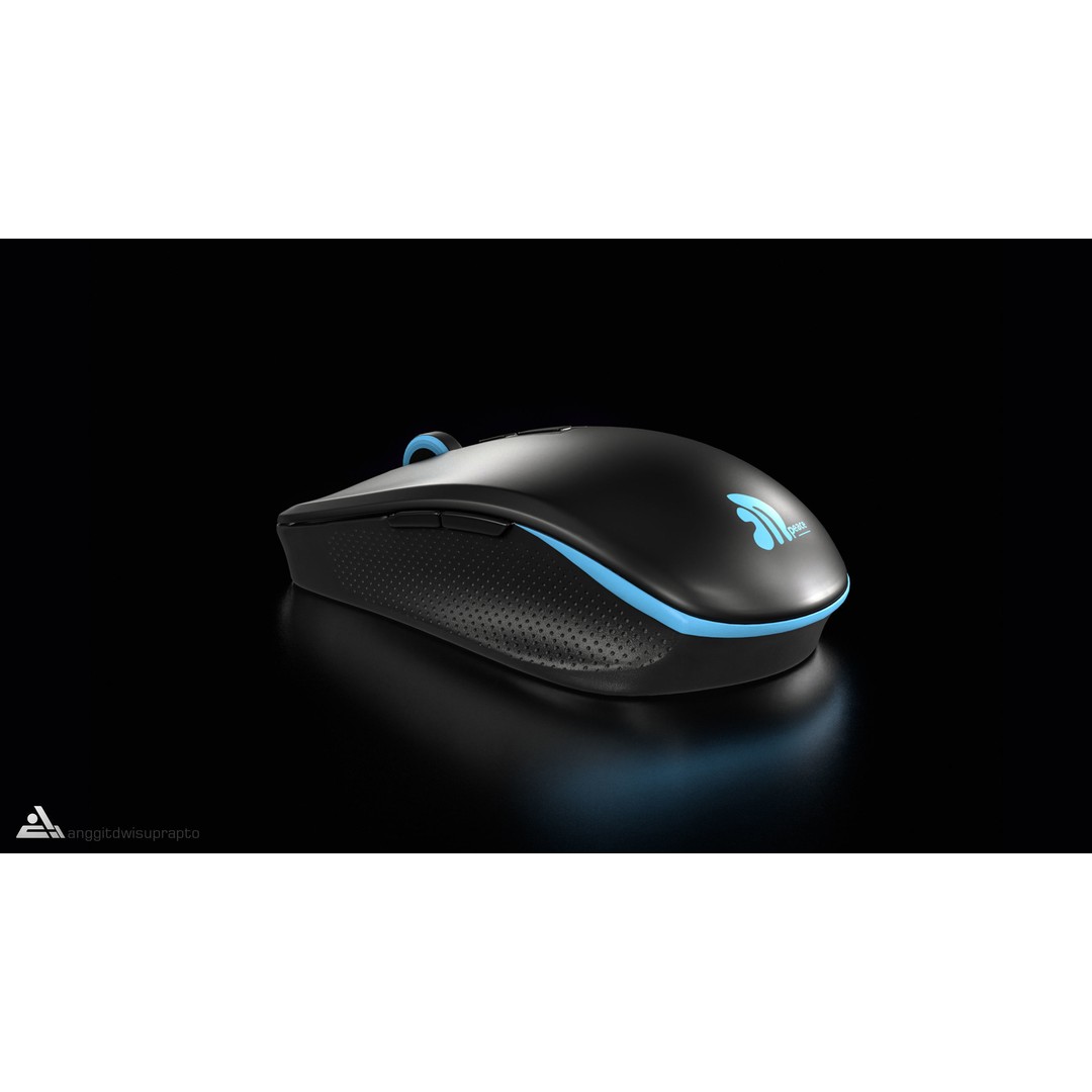 Wireless Mouse 3D Model – Low Poly Ergonomic Design, FBX - View 5