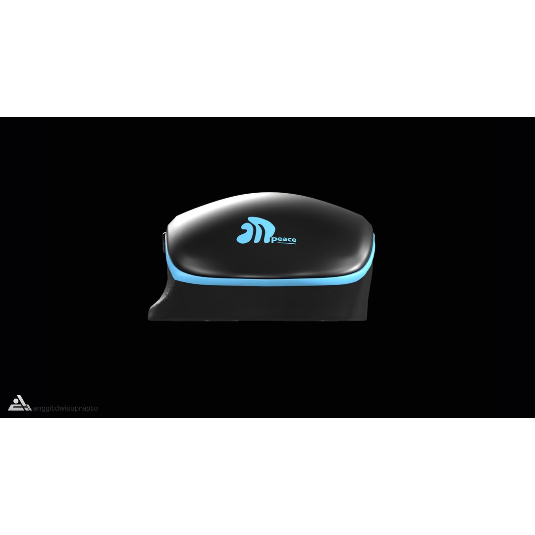 Wireless Mouse 3D Model – Low Poly Ergonomic Design, FBX - View 8